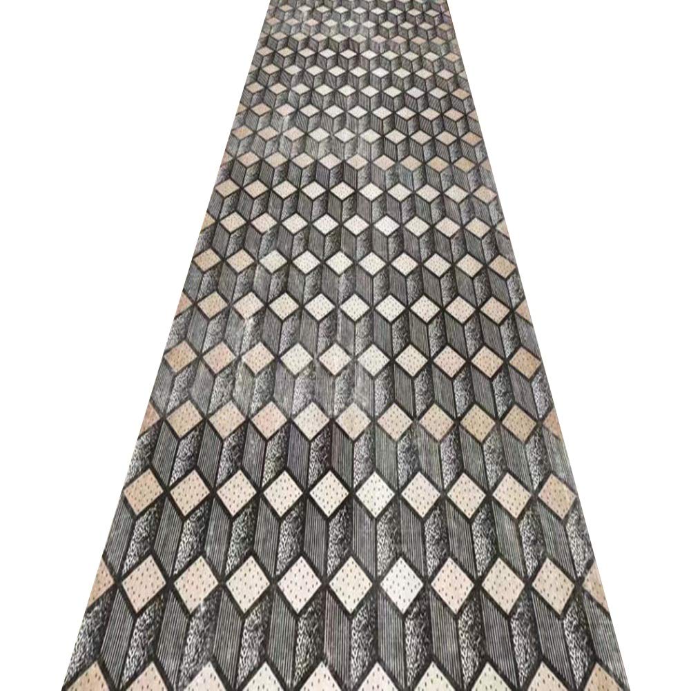 Alfombras de pasillo largo con diseño estereoscópico enrejado y espesor de 6 mm