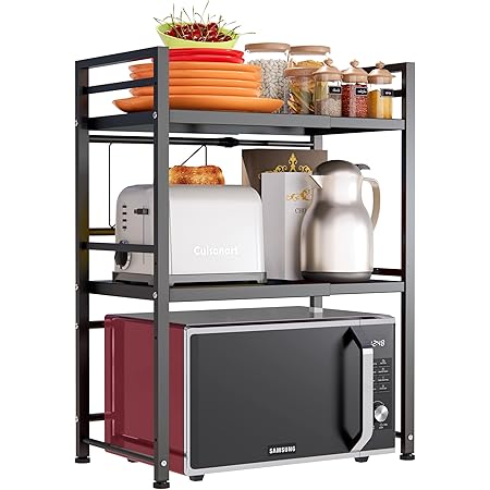 Amazon.com - DOLALIKE Microwave Oven Rack, Expandable Microwave Stand ...