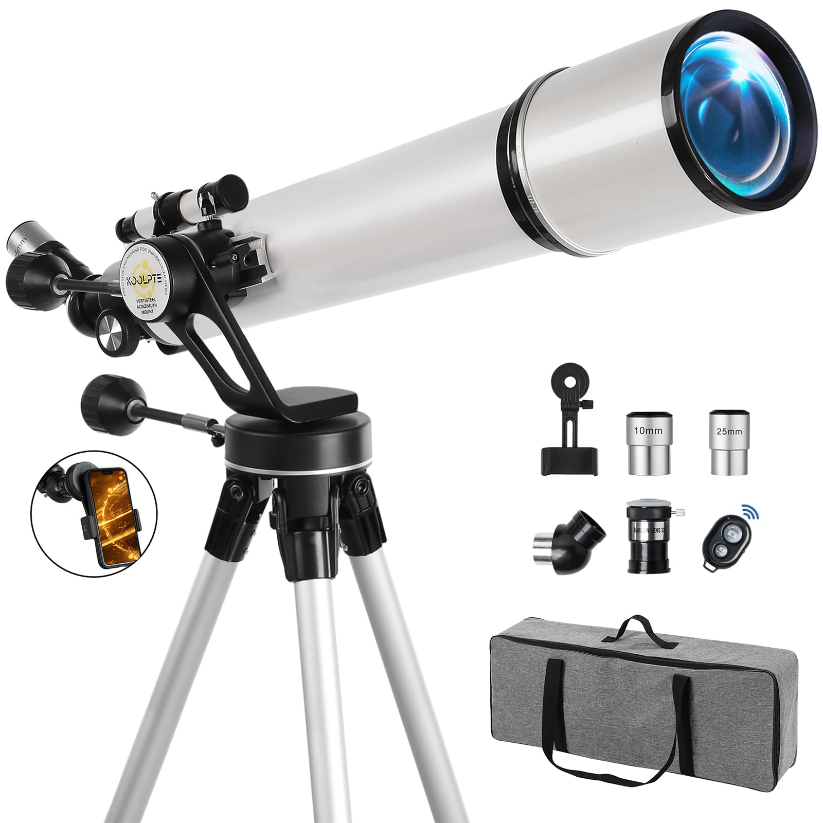 Amazon.com : Telescope,90mm Aperture 700mm with Vertisteel AZ