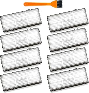 Rjnlsc 8 Pack Roborock S7 Filters Replacement Parts Compatible with Xiaomi Roborock S7 S7+ S7MaxV S7 MaxV Plus T7S T7 plus T7S plus Hard Floor Washable Filters,8 Pack Filters, 1 Pack Cleaning Tools