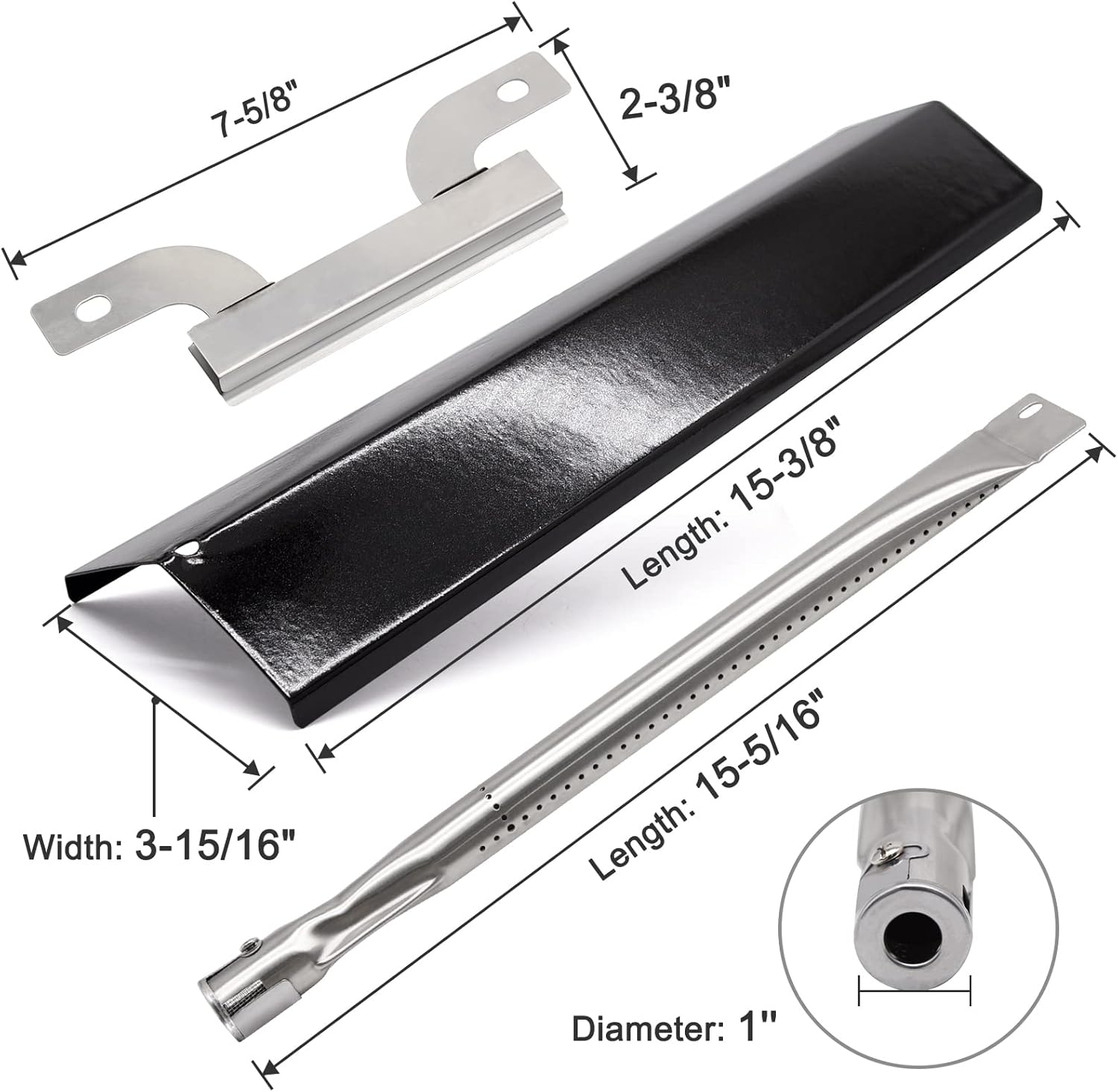 Adviace Grill Replacement Parts for Brinkman 810-8411-5 810-1415-W 810-2415-W, Repair Kit for Brinkmann 810-8411-5 810-1415-W 810-2415-W Grill Parts