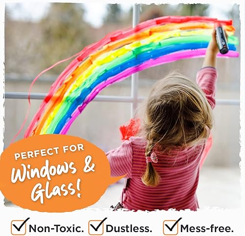 Vista 16 de Marcadores de tiza metálica (paquete de 2) bolígrafos de tiza líquida para pizarras, pizarra, menú bistró, marcadores de ventana para automóviles