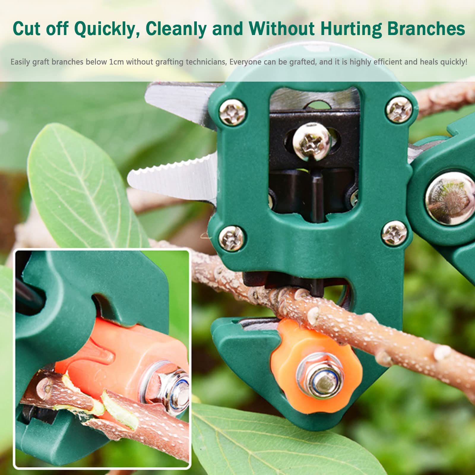 Forbici da Innesto Kit, 2 in 1 Professionale Giardino Innesto Kit con Nastri per Innesto e Lame di Ricambio per Efficiente Potatura e Innesto per Alberi da Frutto/Pianta/Ramo, Grafting Tool,Style1