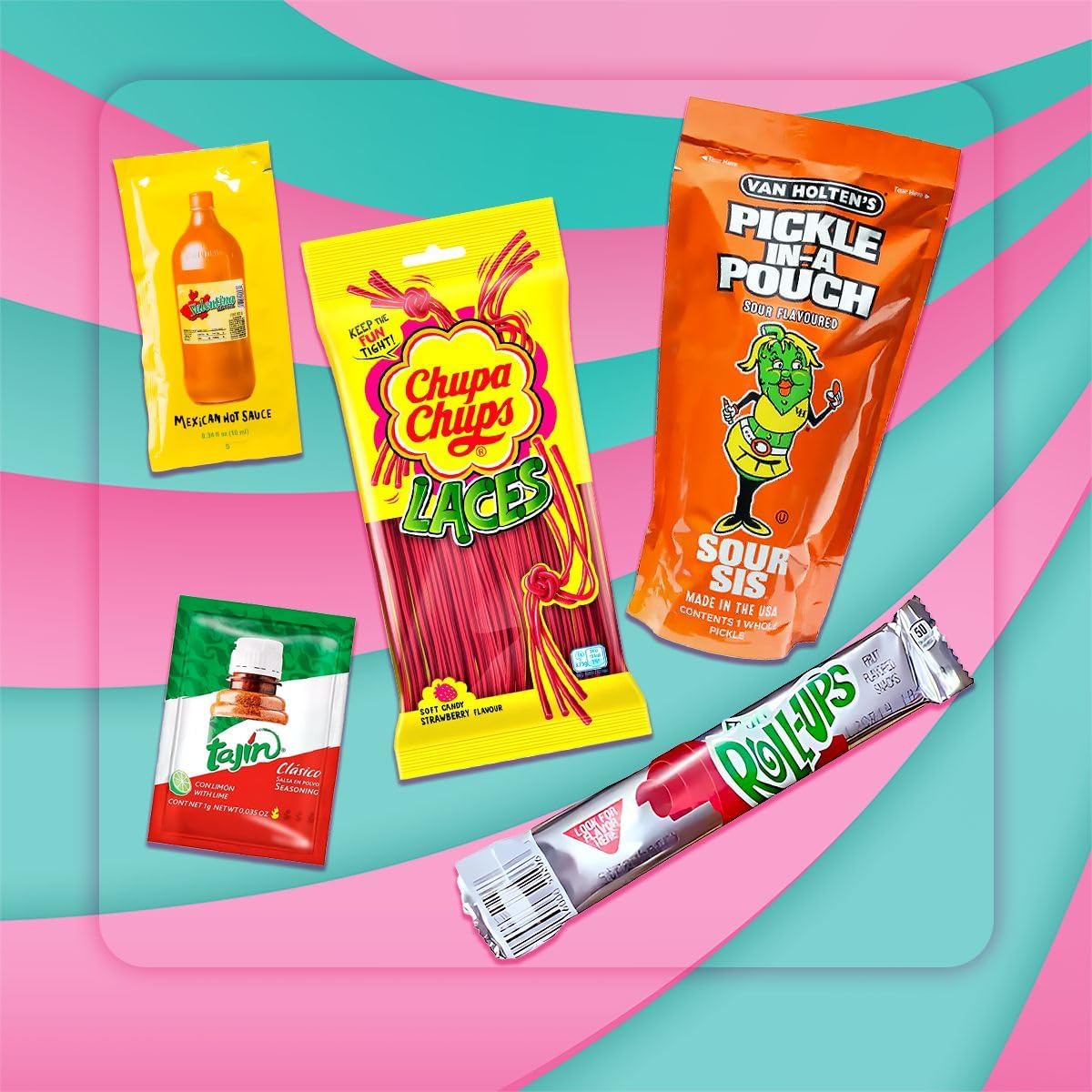 Tubbees Chamoy Pickle Kit, Van Holten's Dill Pickle and F Roll Up Kit, Viral Challenge, Chamoy Special, With Fizzy Roll Ups