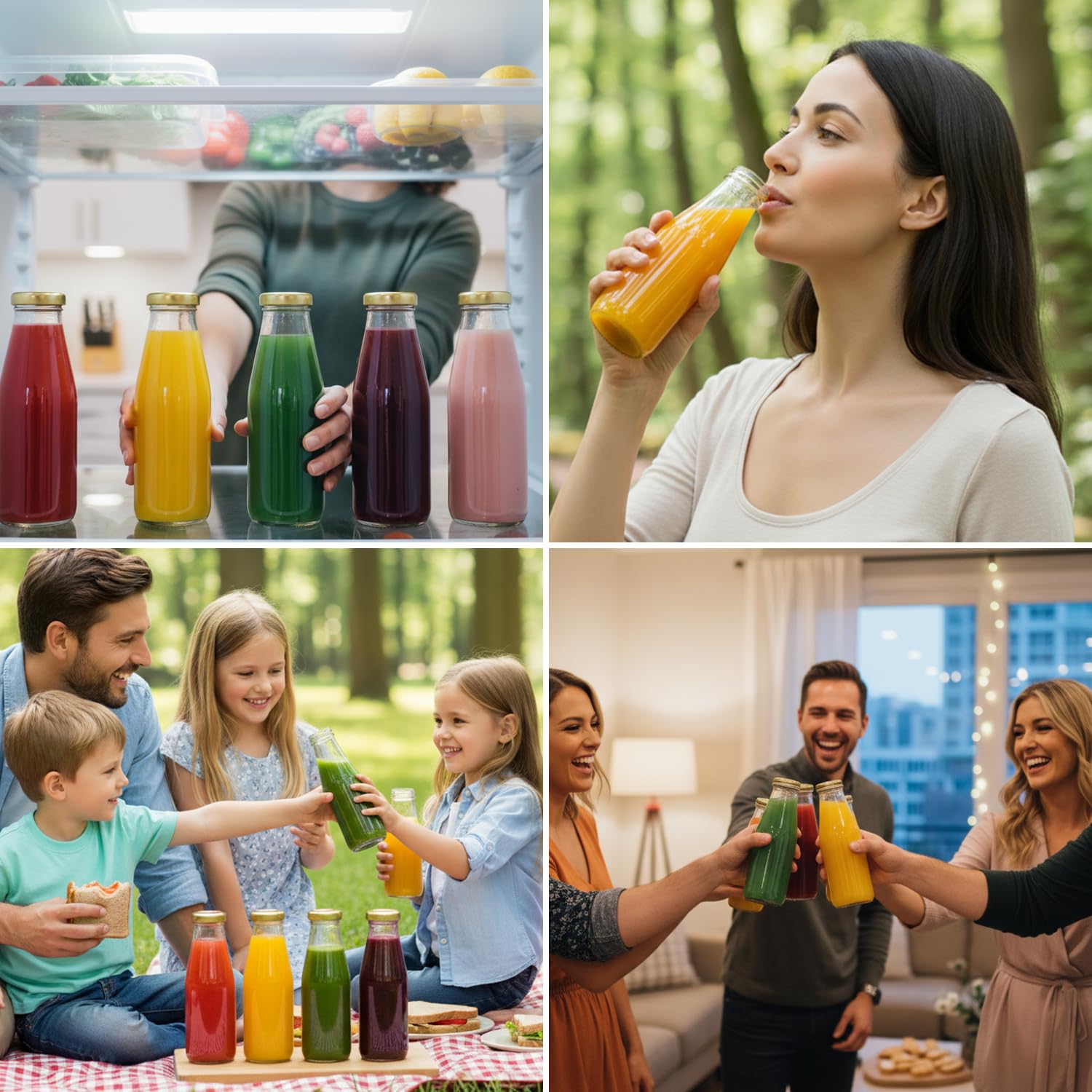 Espirito Rebelde Lot de 20 Bouteilles en Verre Vides de 500 ml avec Couvercle | Bouteilles en Verre pour Jus, Lait, Barbecue, Sauces | Idéales pour Pique-niques, Mariages et Fêtes
