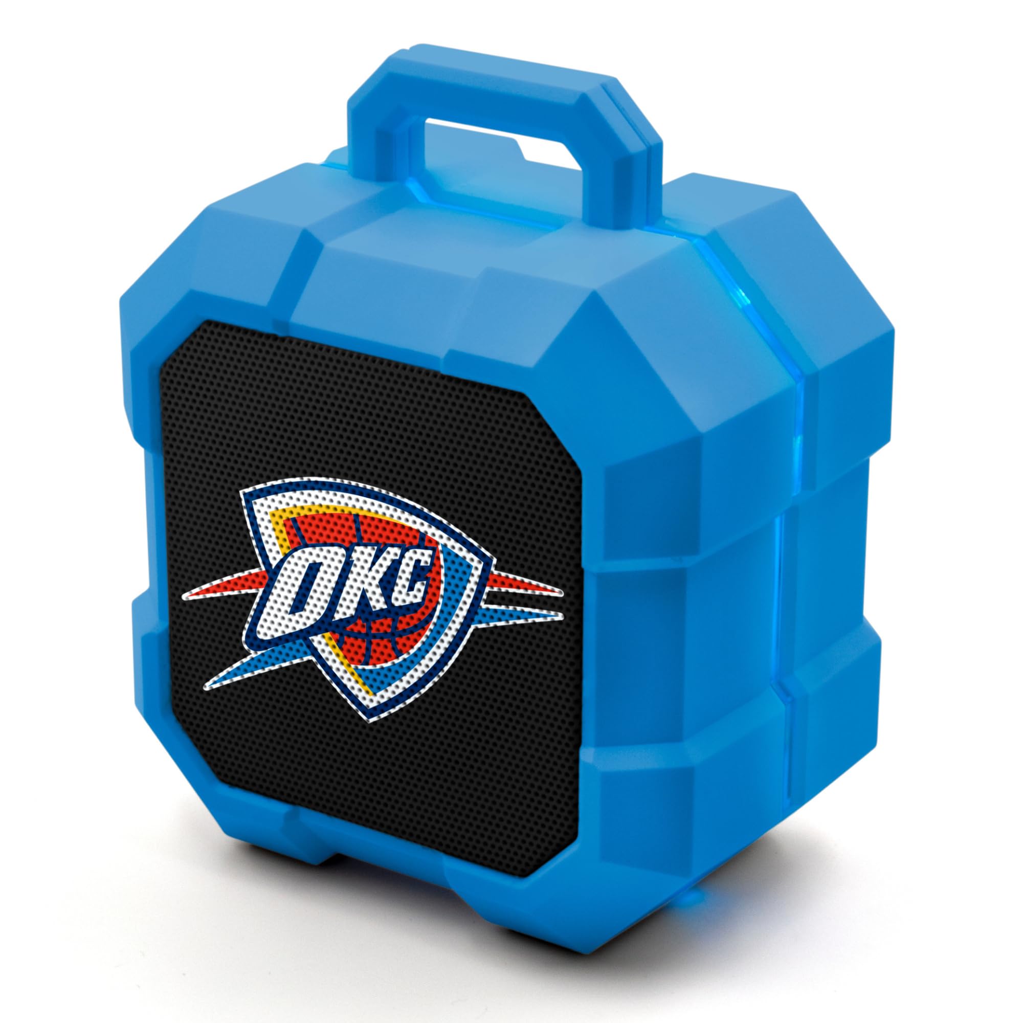 SOAR NBA Shockbox LED Wireless Bluetooth Speaker - Water Resistant IPX4, 5.0 Bluetooth with Over 5 Hours of Play Time - Small Portable Speaker - Officially Licensed NBA, Perfect Home & Outdoor Speaker