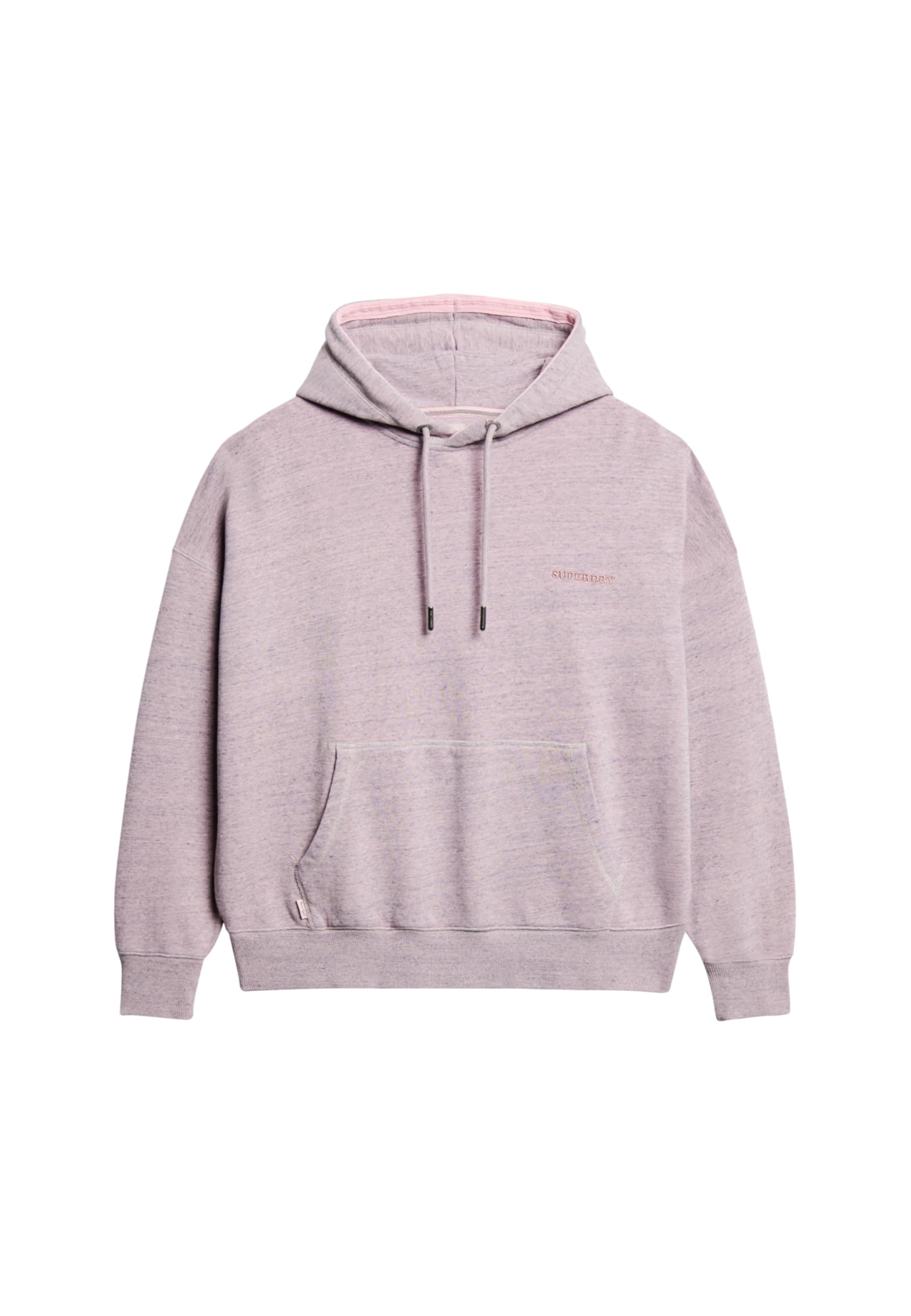 Superdry Women's Overdyed Essential Hoodie with Logo, Powder Pink, 12
