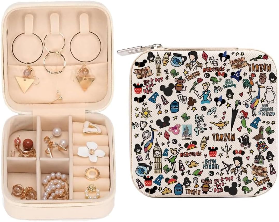 LONGXIN Witch Merch, Gifts for Women, Girls, Elphaba And Glinda Fans, Movie Lovers, Witch Merchandise, Travel Jewelry Case Box Organizer