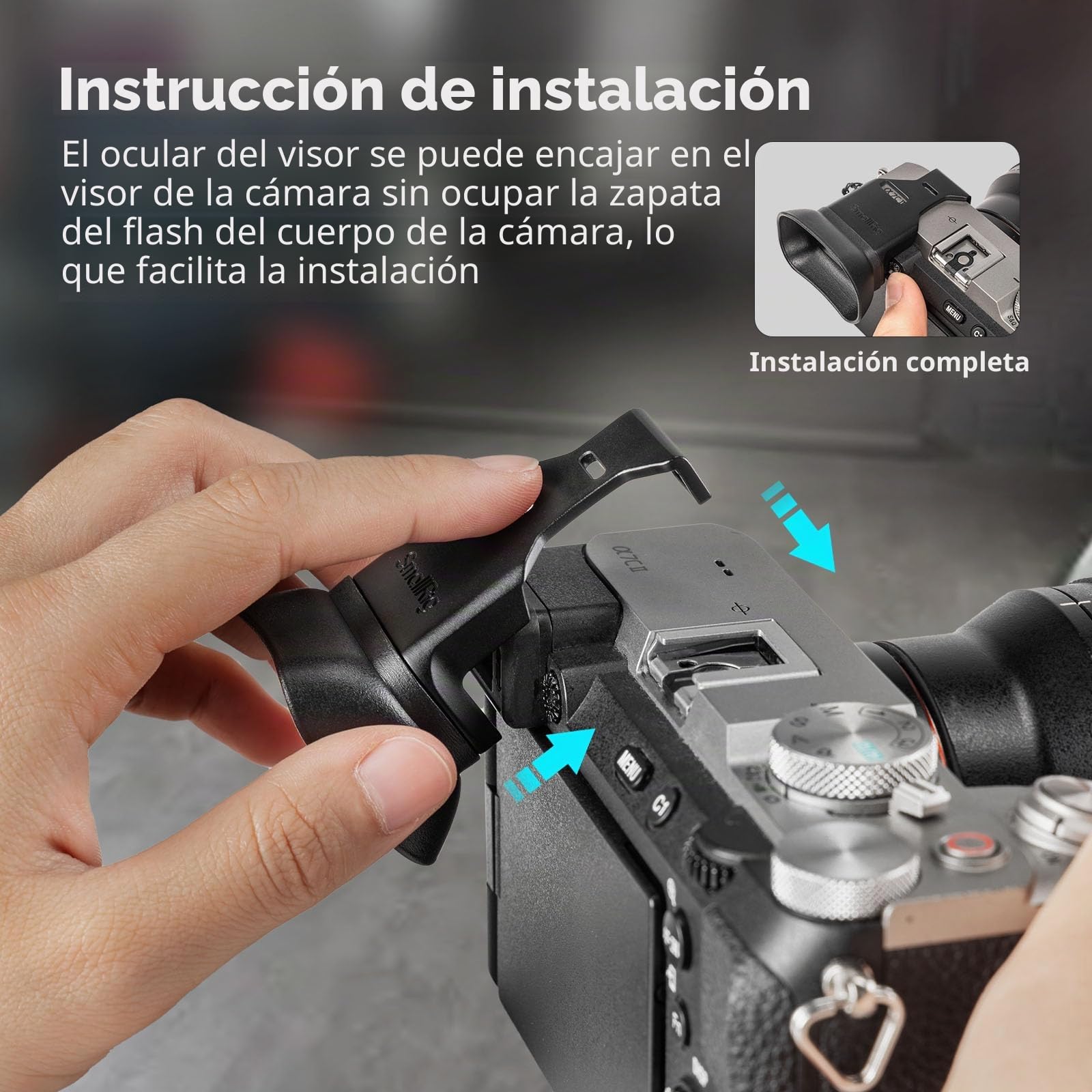SMALLRIG A7CII A7CR - Visor ocular con cordón pequeño, material de silicona suave, mejora la estabilidad de grabación, para Sony Alpha 7C II/Alpha 7CR - 4819