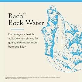 Bach Original Flower Remedies, Rock Water (Non-Alcohol Formula) - Flexible Mind - Natural Homeopathic Flower Essence for Emotional Balance - Vegan, Gluten Free, Sugar Free - 10mL Dropper