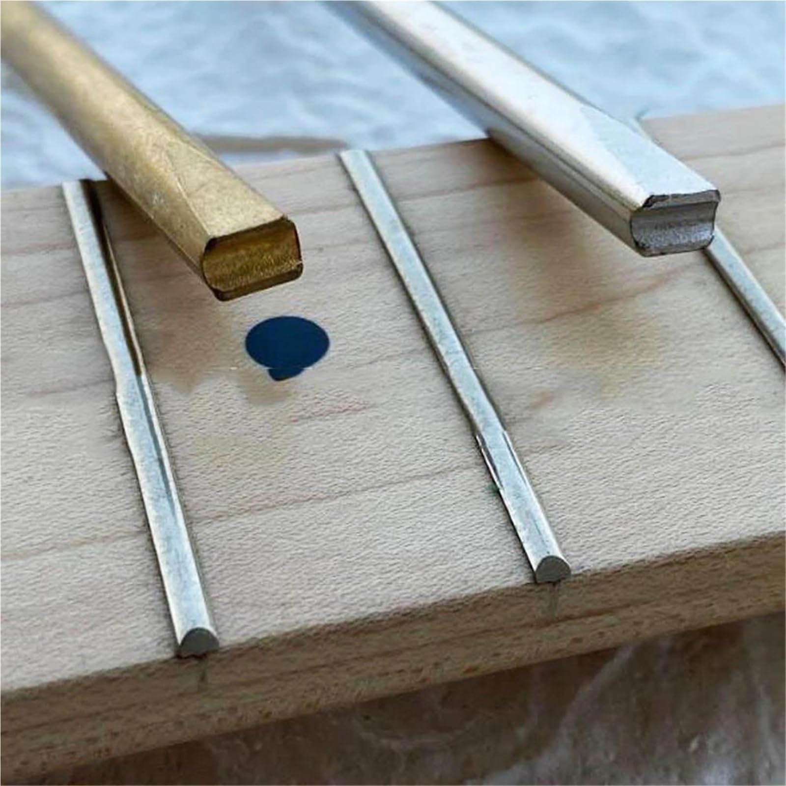Strumenti Professionali Per La Liuteria Strumenti Per La Riparazione Dei Tasti Della Chitarra Adatti Per La Lucidatura Delle Parti(Gold)