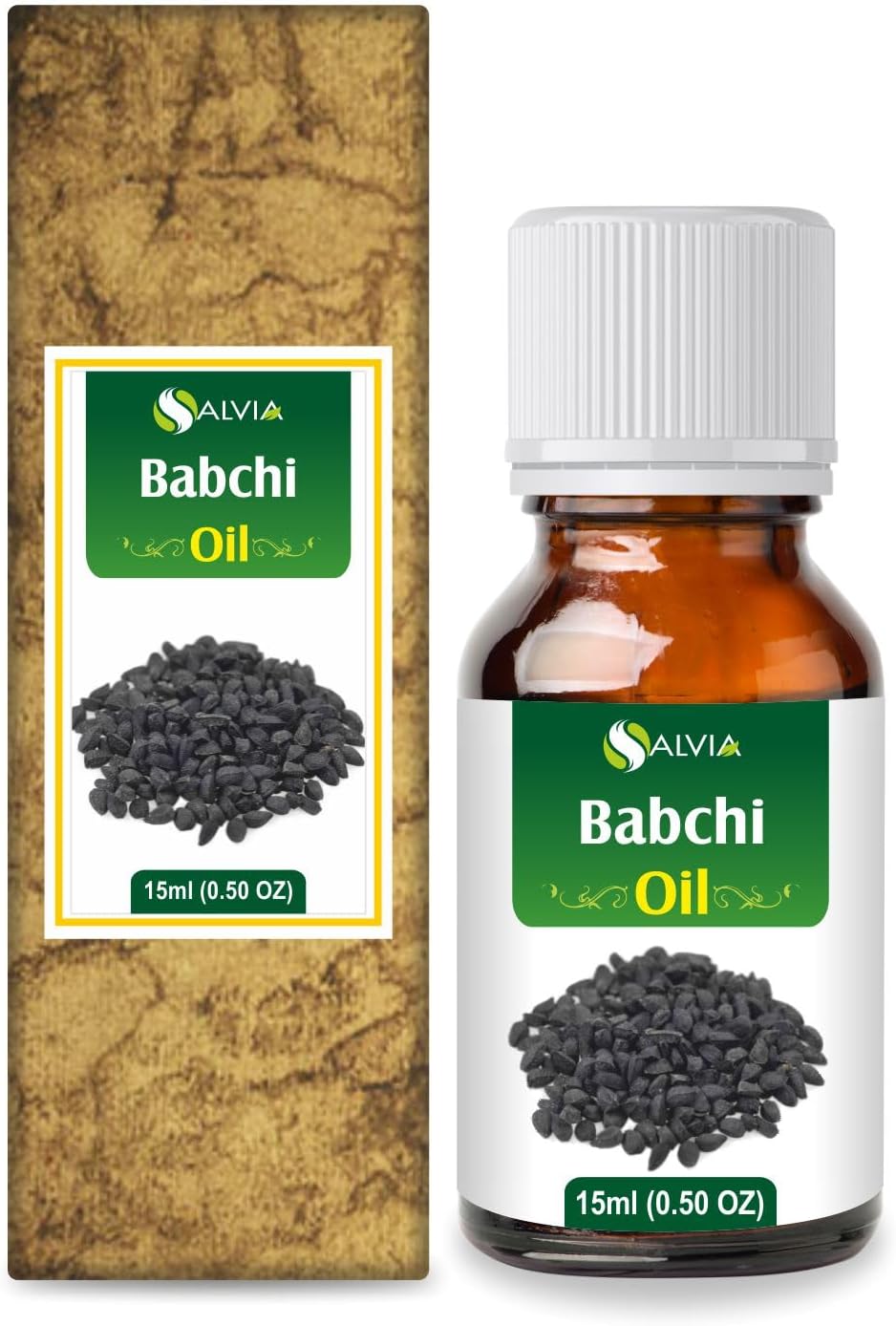 Babchi Oil (Psoralea Corylifolia) 100% Pure & Natural Undiluted Uncut Cold Pressed Carrier Oil | Use for Aromatherapy | Therapeutic Grade (15 ML with Dropper)