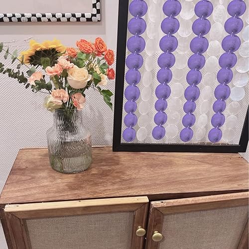 Miniatura 50 de GLEAVI Cowrie Shells 100pcs Round Shells Pieces Round Natural Capiz with 2 Hole, Polished Slice Accessory Capiz Pearl Coin Beads Charms for Jewelry