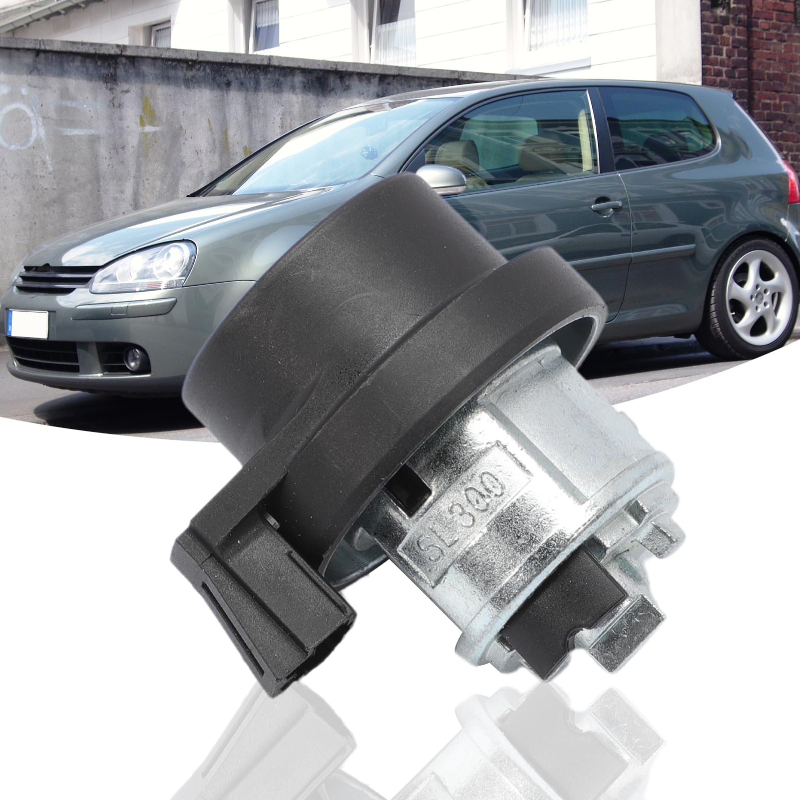 Serratura di accensione a cilindro, interruttore candela di avviamento, 2 chiavi, adatto per Jetta 3, Octavia, Golf 5, Transporter T5