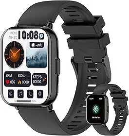 PEJE Smartwatch, RelóGio Smartwatch Com Ai, Ai Gpt, à Prova D'áGua 1 ATM, Relogio Feminino E Masculino, Com 100+ Modo Esportivo E Recebimento De NotificaçõEs，CompatíVel Com Android Ios（Preto）