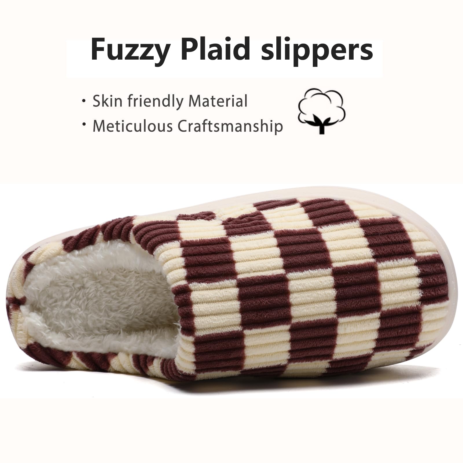 Waysoland Pantofole Donna Uomo Invernali,Ciabatte Donna Uomo Invernali Fuzzy Memory Foam Scivolare su Suola antispuggente Camera da letto Pantofole soffici Interno Esterno