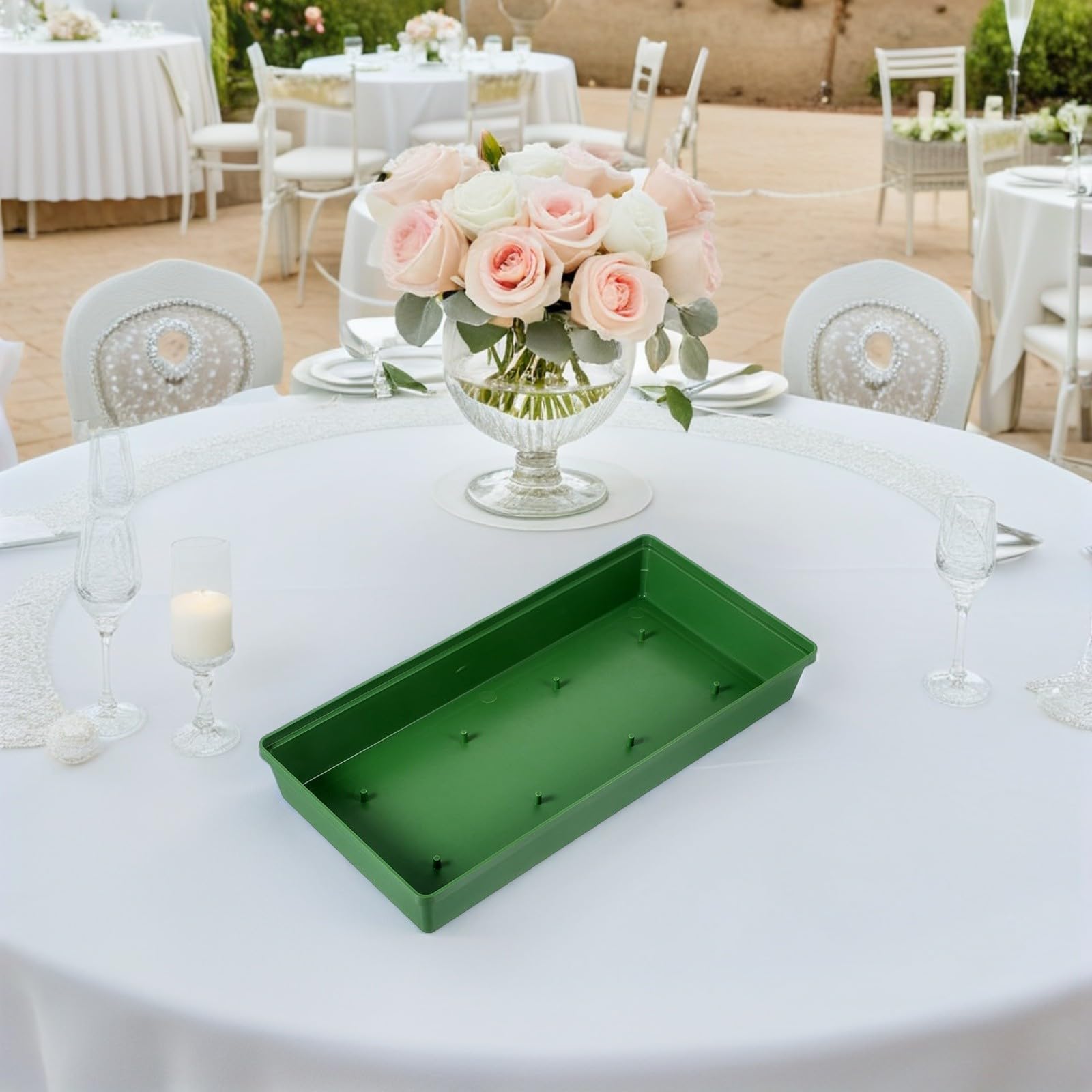 Soportes para Arreglos 10 Piezas Cuencos de Plástico 28 CM para Decoración de Bodas y Fiestas Flores Artificiales