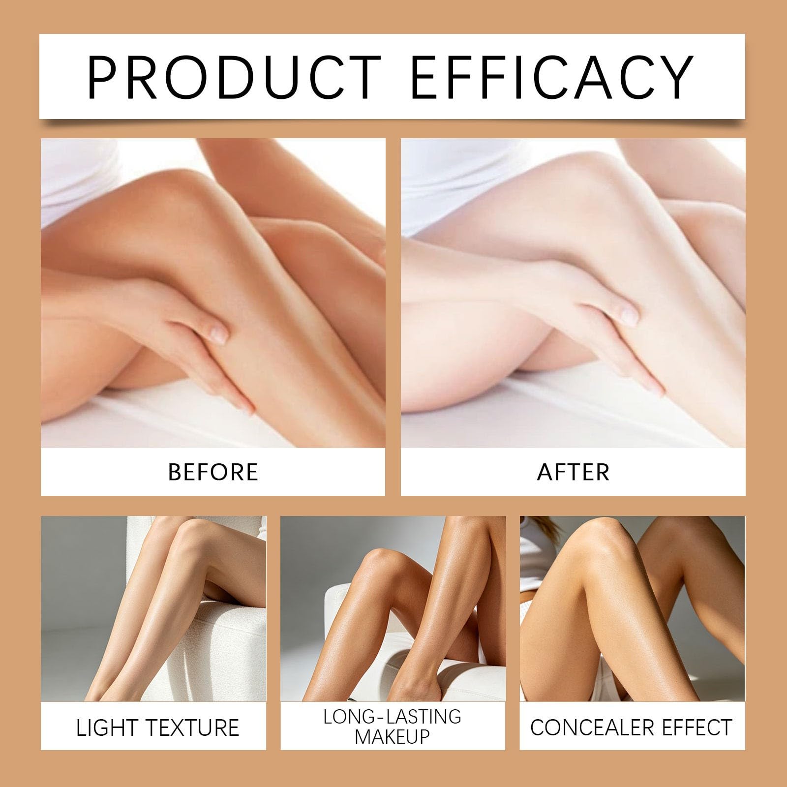Makijaż na nogi i ciało, 100 ml, Body Coverage Perfector, wodoodporny krem do tatuażu, krem kryjący na żylaki, długotrwałe krycie, balans skóry, pokrycie
