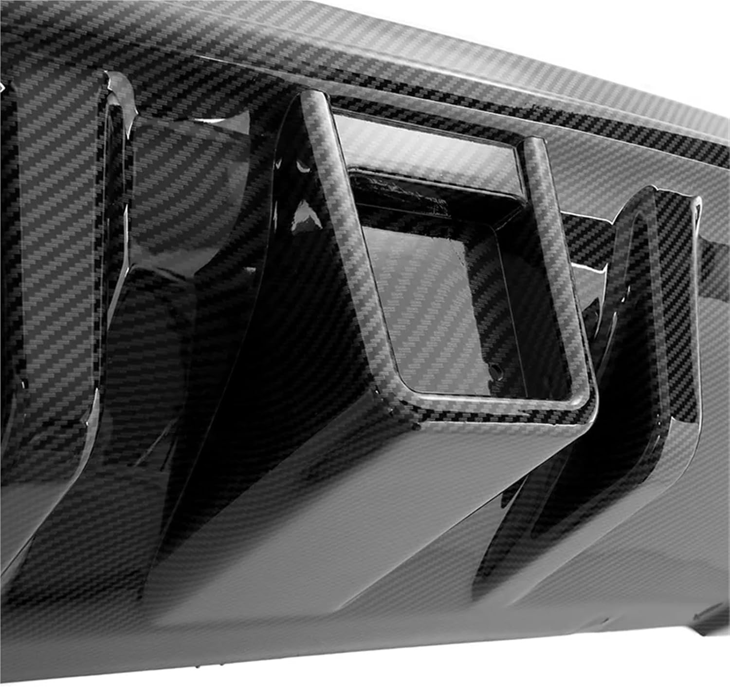 車のリアバンパーディフューザースポイラーブレーキライト付きインフィニティ Q50 2014-2017 車の修正リアバンパーリップグロ 車用リアバンパーディフューザースポイラー ブレーキライト対応 ...