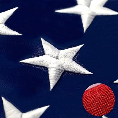 American Flags for Outside 4x6, TearProof & Waterproof High Wind Resistant Outdoor US Flag with Embroidered Stars, Sewn Stripes, Brass Grommets for All-Weather Durability Reinforced Long Lasting