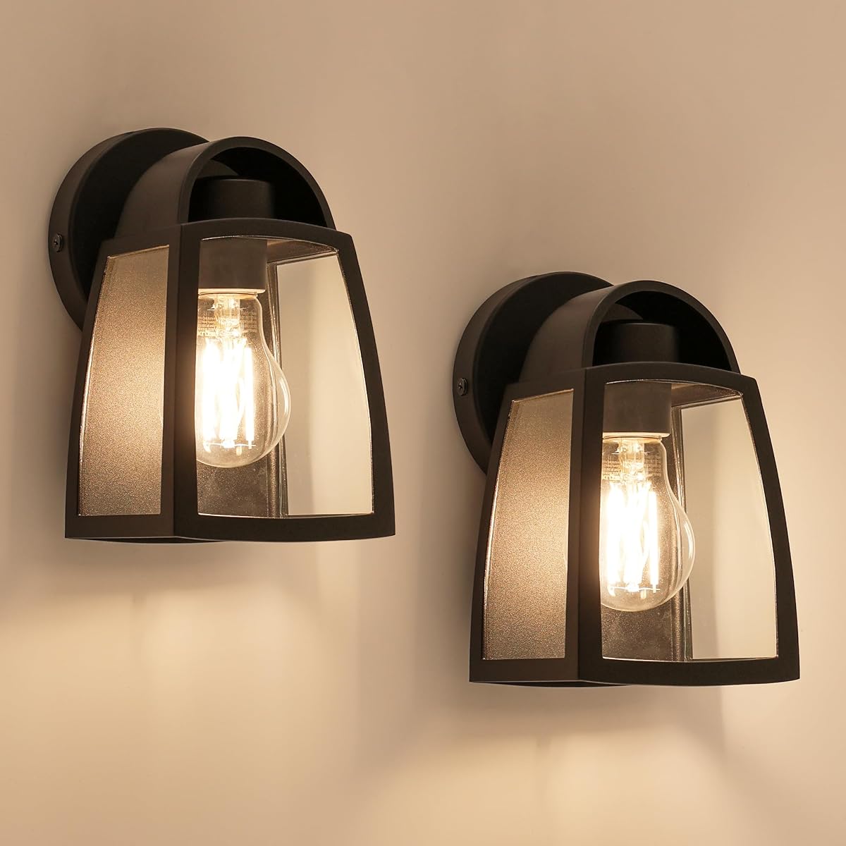 LUTEC Outdoor Wall Light Fixtures, Waterproof Aluminum Sconce, Modern Matte