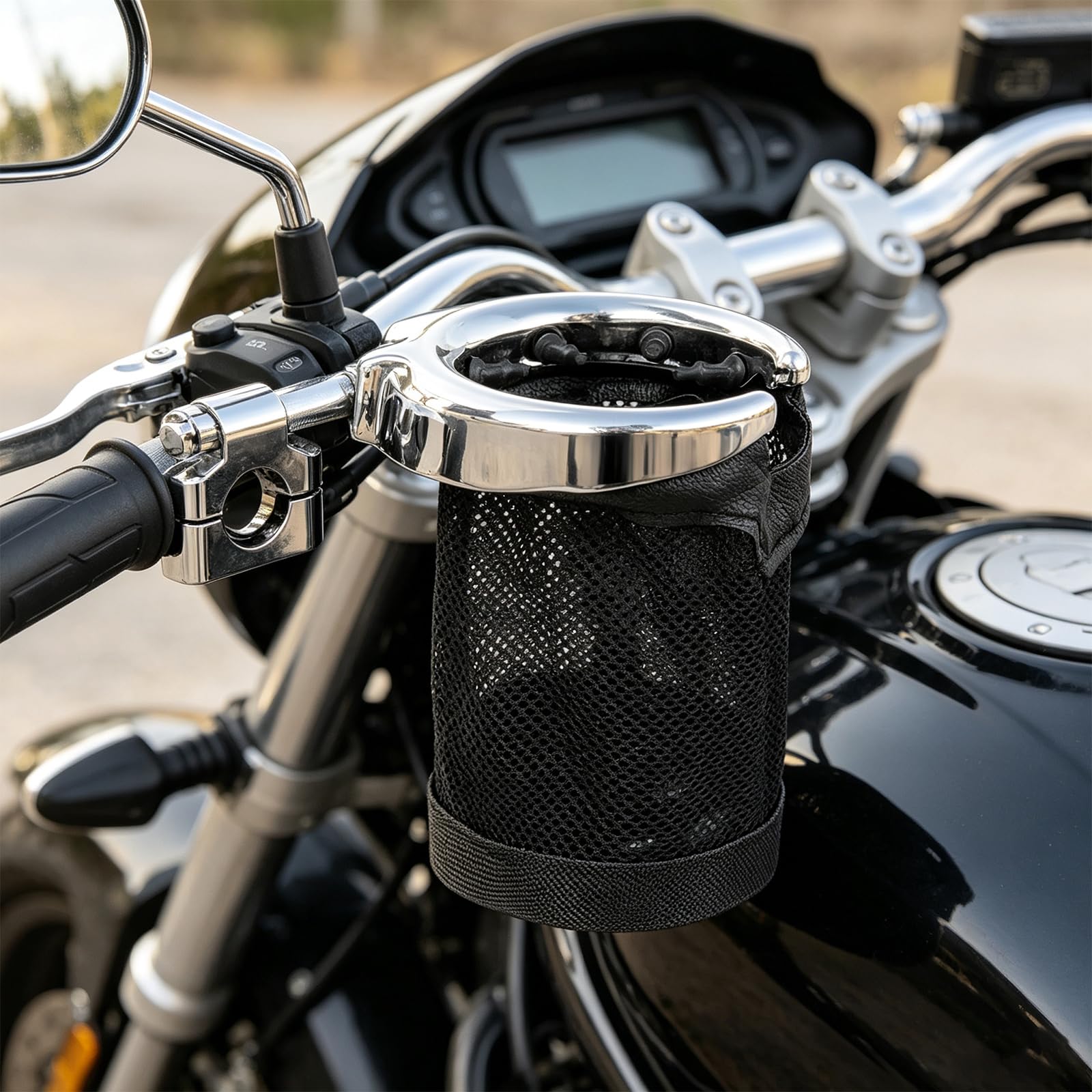 Road Getränkehalter 25 mm Klemmbefestigung, Silver