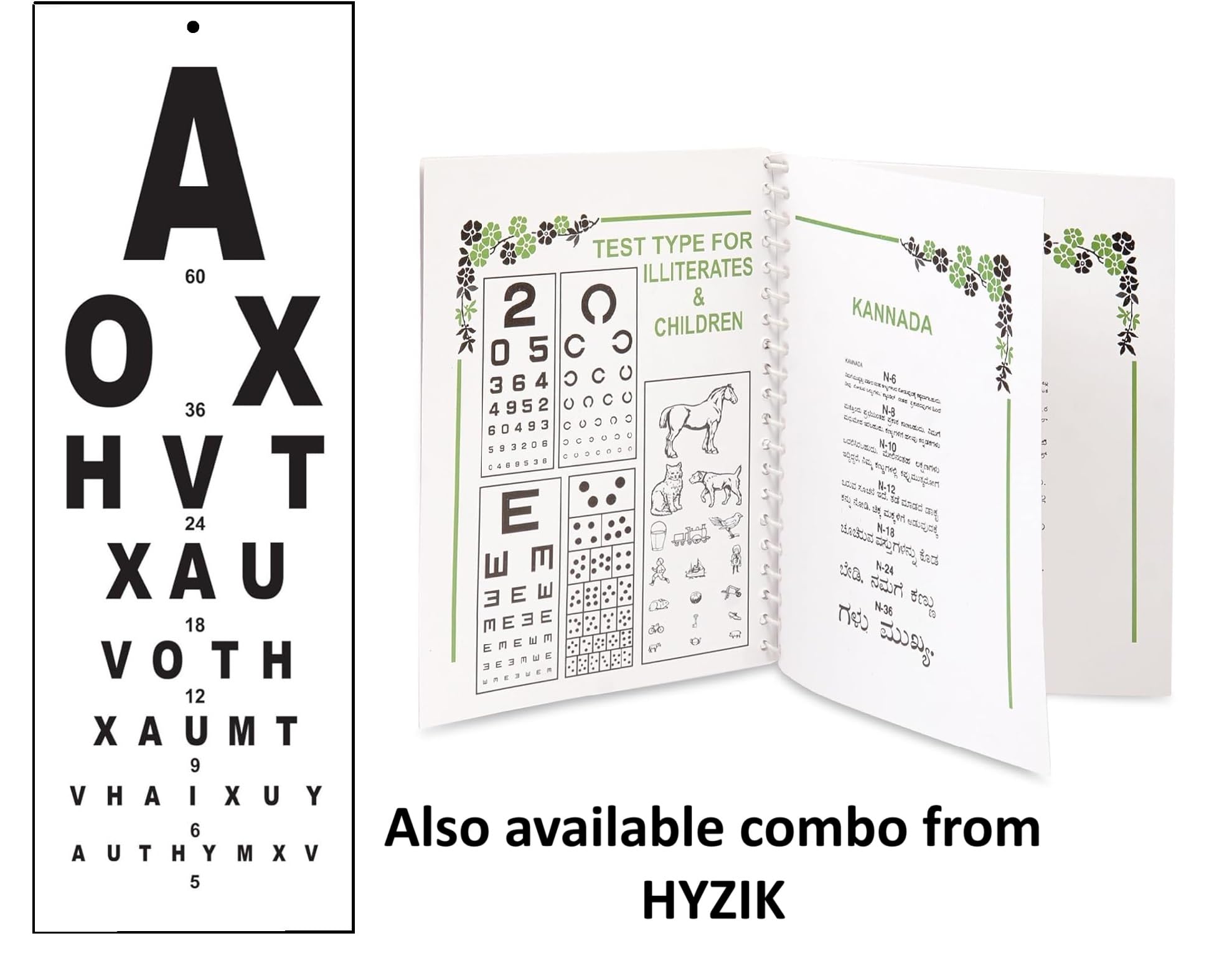 HYZIK Ishihara Eye test chart book & Snellen vision chart A (Combo) ( Eye test book for color deficiency & blindness with 38 plates (MULTICOLOR) COMBO.. - Image 3 thumbnail