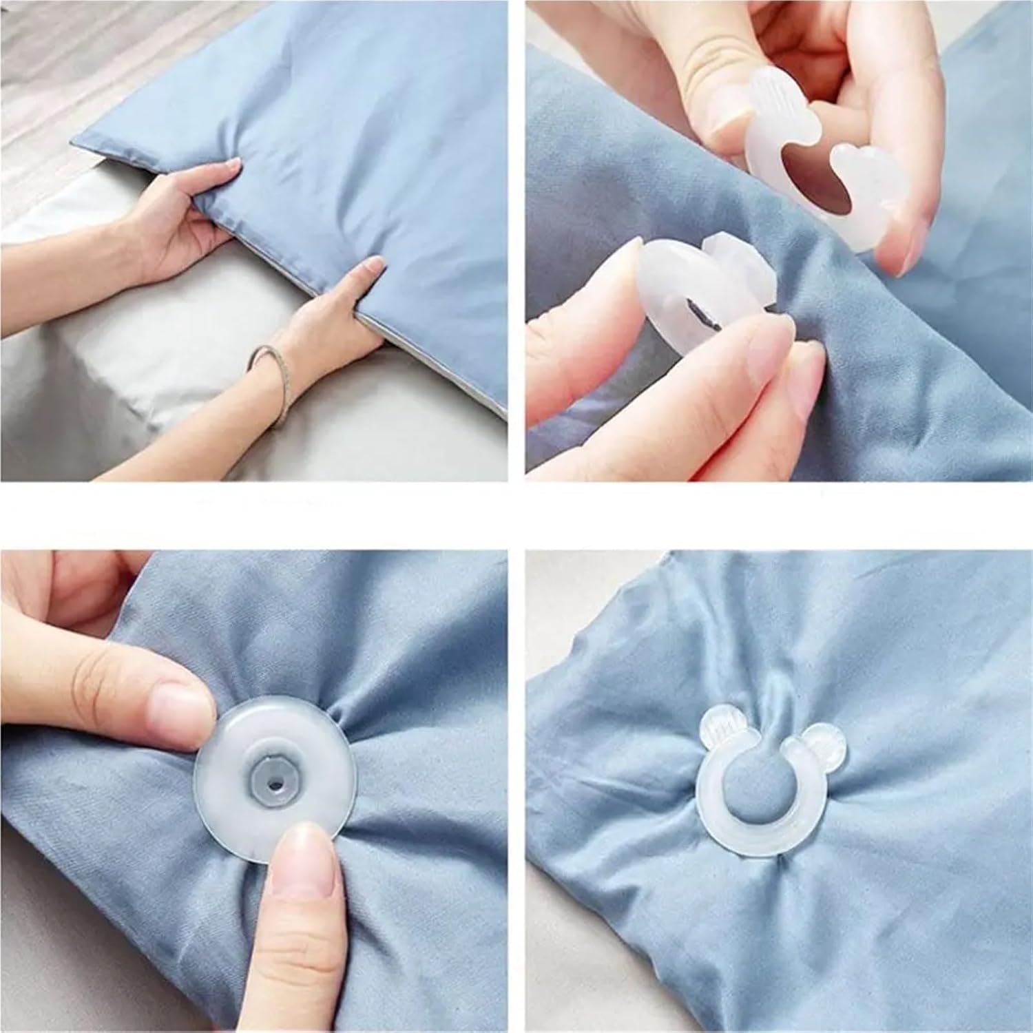 Duvet Comforter Clips 60/80/100PCS Clamp Clothes Comforter Blanket Cover Duvet Holder Bed Sheet Clip Quilt Gripper(60PCS)