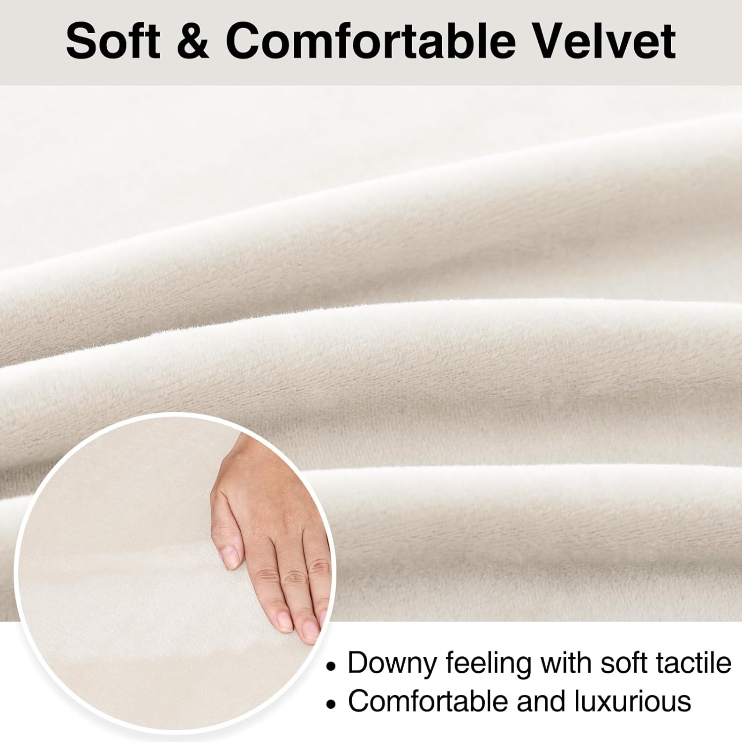 Smiry Velvet Stretch Chair Covers for Dining Room Set of 6, Soft Fit Removable Washable Kitchen Parsons Chair Slipcover Protector, Ivory