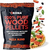 Vista 1 de Kona Pizza Blend - Gránulos de madera para ahumar, 100% madera dura natural, rico sabor ahumado, ideal para hornos de pizza, ahumadores y tubos