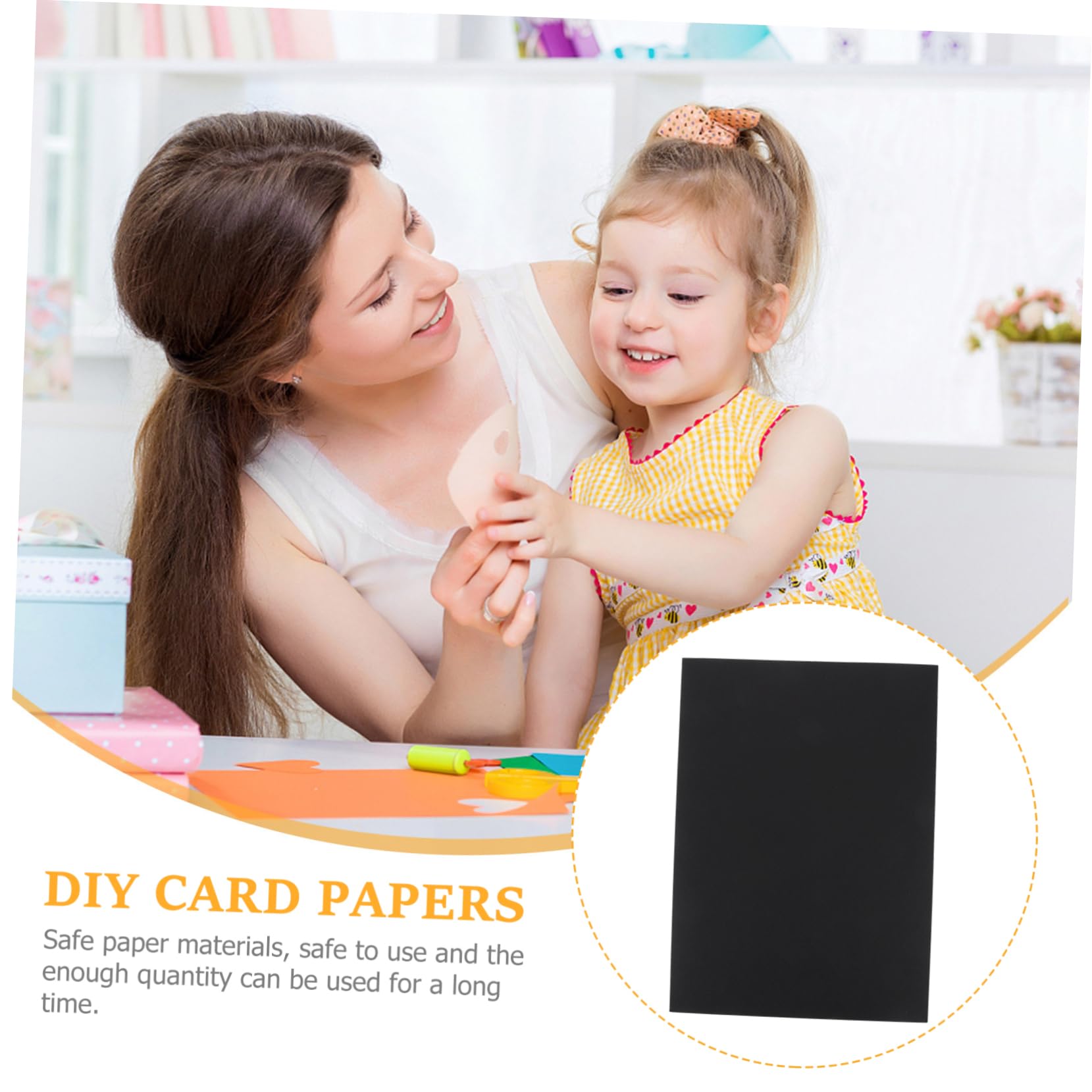 Ciieeo 100pièces Papier Cartonné Noir Pour Créations Artistiques Artisanales Papiers Impression Vierges Pour Loisirs Créatifs Et Bricolage
