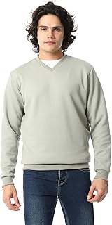 بلوفر منسوج للرجال برقبة على شكل حرف V من ريد سيركل، ضبابي