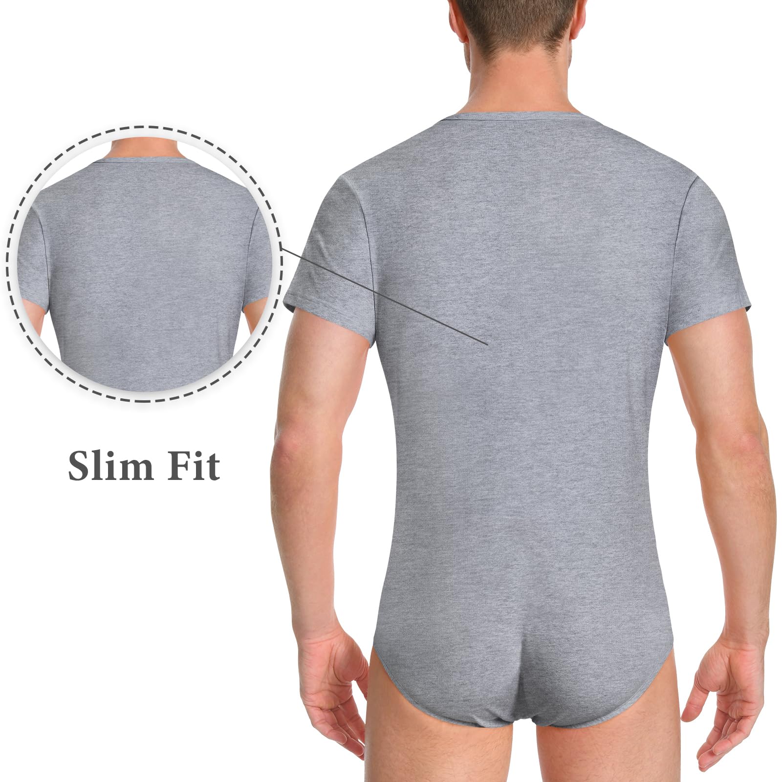 LittleForBig Grenouillère en coton pour homme – Combinaison basique à coupe décontractée