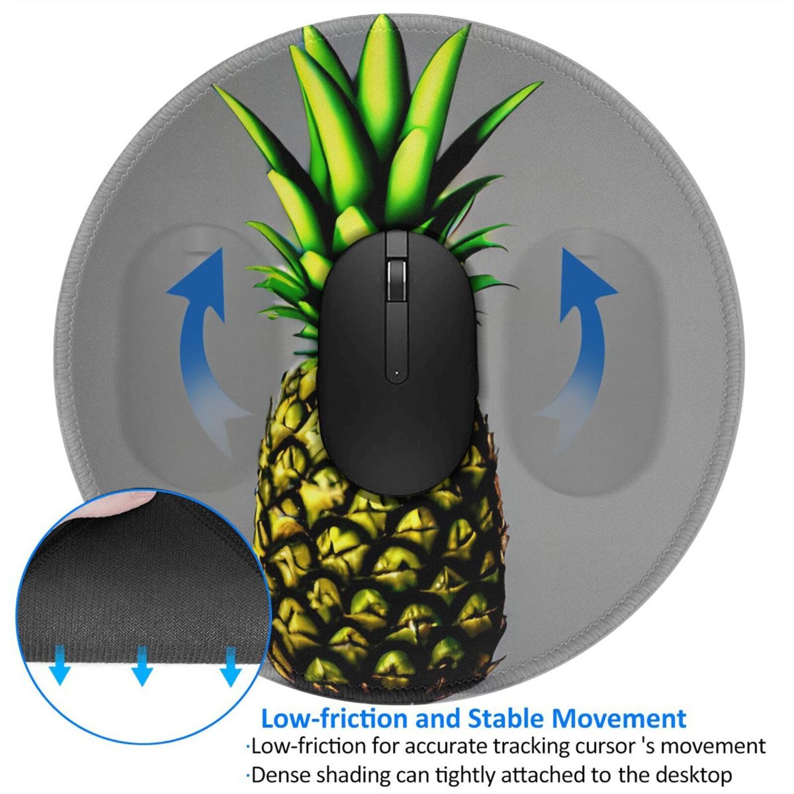Tappetino per mouse rotondo con frutta tropicale acquerello