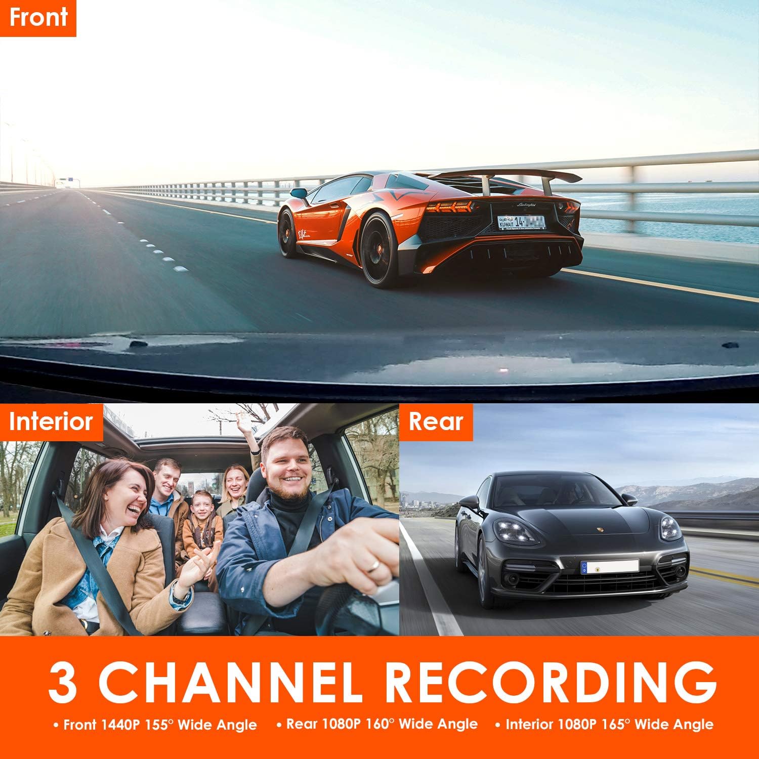 Onе-Dау Sаlе: Uр tо 80% оƒƒ Vantrue N4 3 Channel 4K Dash Cam, 4K+1080P Front and Rear, 4K+1080P Front and Inside, 1440P+1080P+1080P Three Way Triple Car Camera, IR Night Vision, 24 Hour Parking Mode, Capacitor, Support 256GB Max