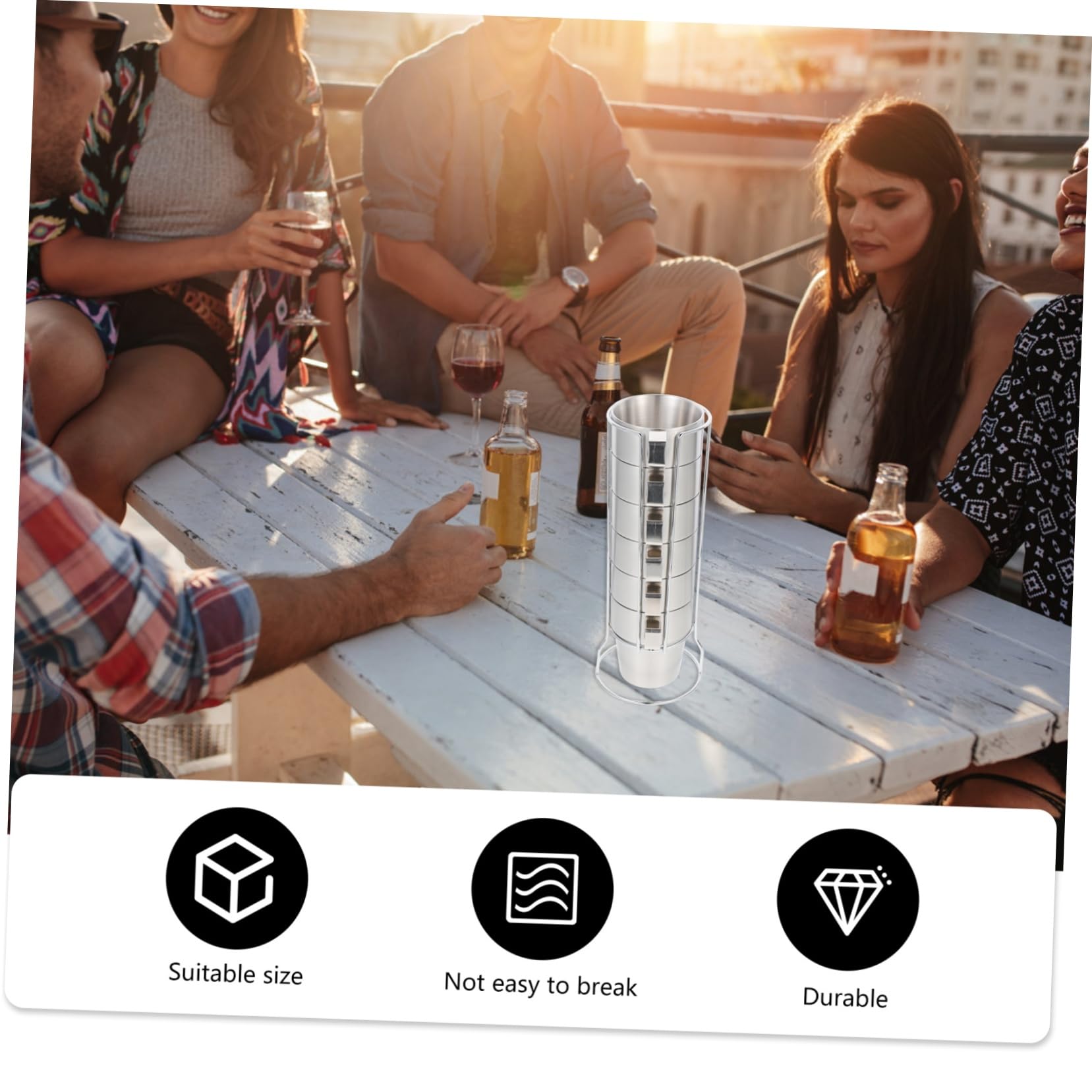 Doppelwandige Edelstahlbecher Satz 6er Kaffeebecher Mit Isolierung Für Outdoor Und Camping