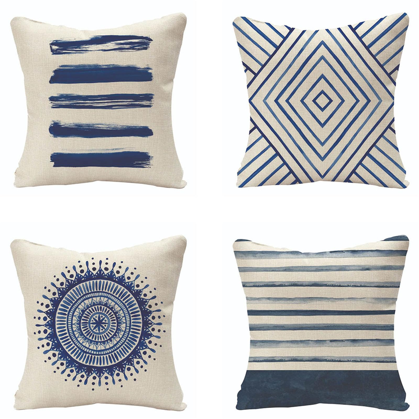 Housses de coussin 45x45 lin décoratives pour un salon scandinave