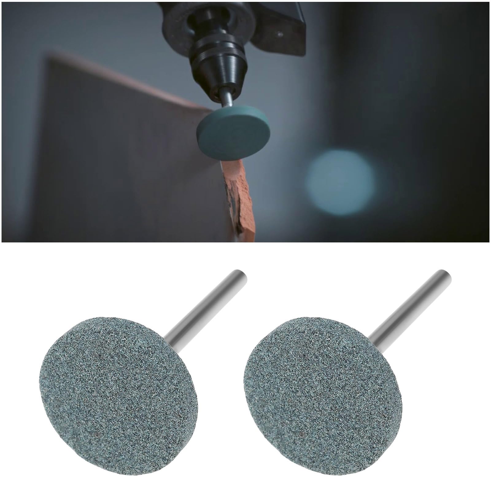 10 Pezzi Di Mole Abrasive In Carburo Di Silicio Da 20 Mm Con Gambo Da 1/8 Compatibile Con Dre-Mel