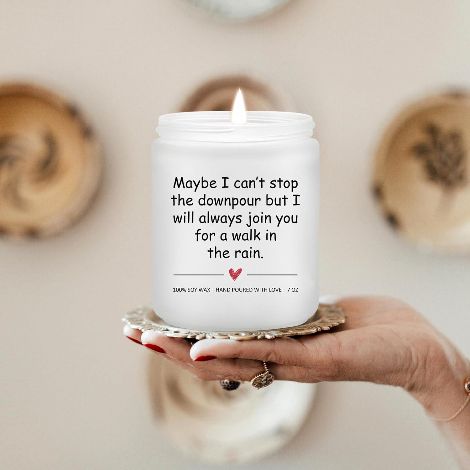 Thinking of You Gifts for Women, Get Well Inspirational Friendship Gifts for Friends Bestie, Sympathy Bereavement Thoughtful Gift for Best Friend - 7 Oz Lavender Candle - Image 9
