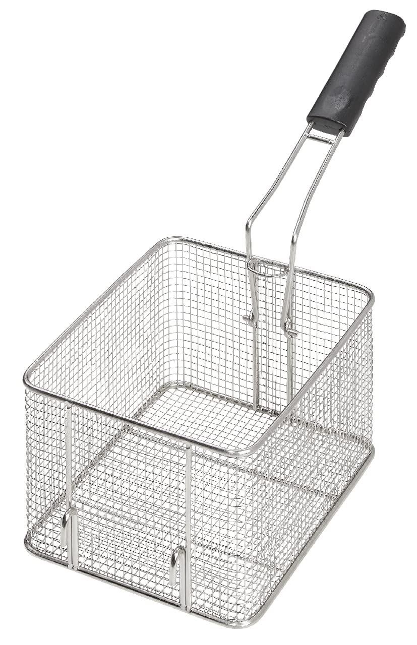 METRO Professional Friggitrice Elettrica GDF3008, Acciaio Inox, 8L, 3250W, Riscaldamento Rapido, con Coperchio, Pannello Comandi Estraibile, Termostato di Sicurezza, Zona Fredda