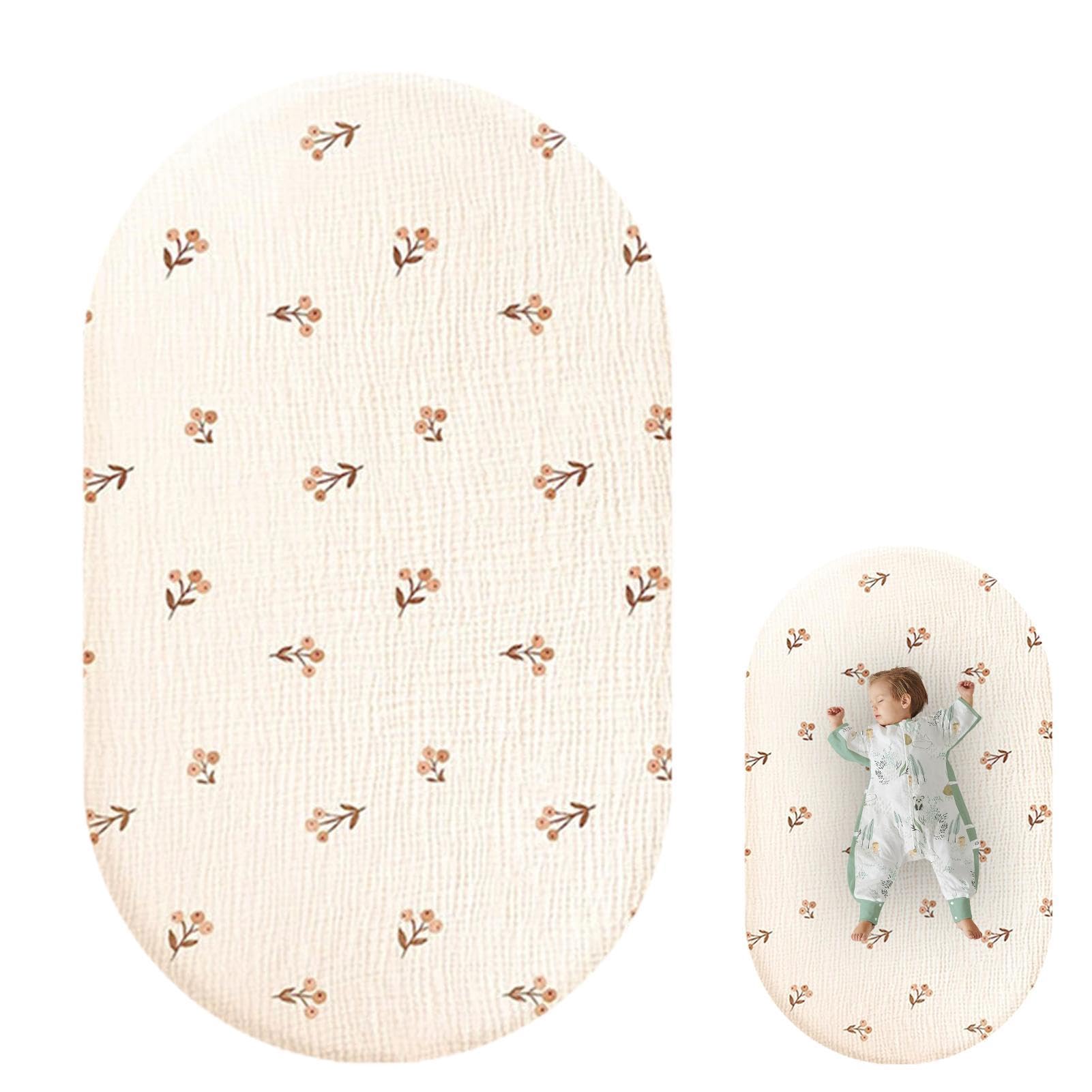 Muslin Crib Sheets Soft Breathable 82x43x10cm / 32.3x16.9x3.9inch