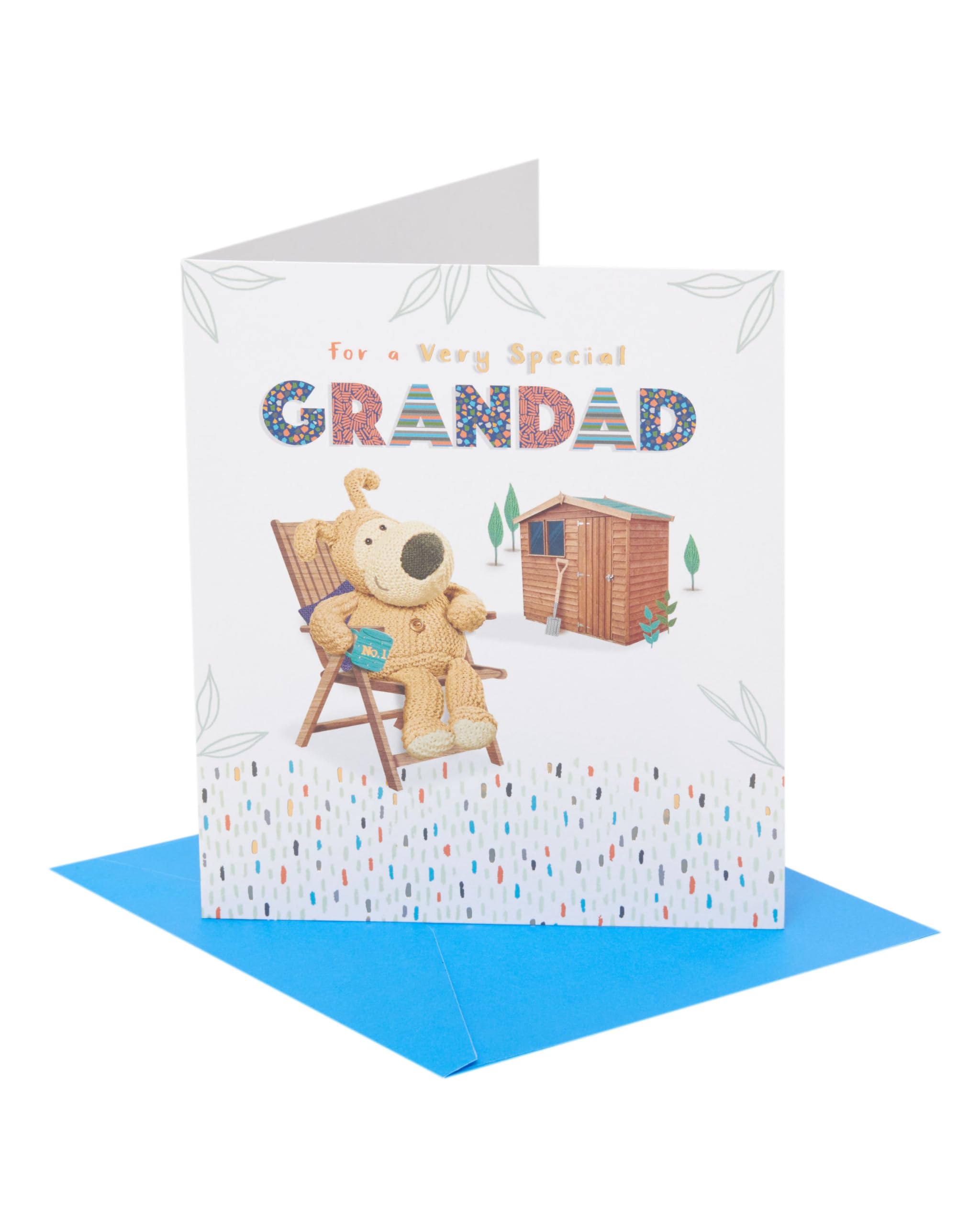 Boofle Very Special Grandad Boofle's Chillaxin'! Cute Father's Day Greeting Card, Boofle Special Grandad, 159mm x 184mm