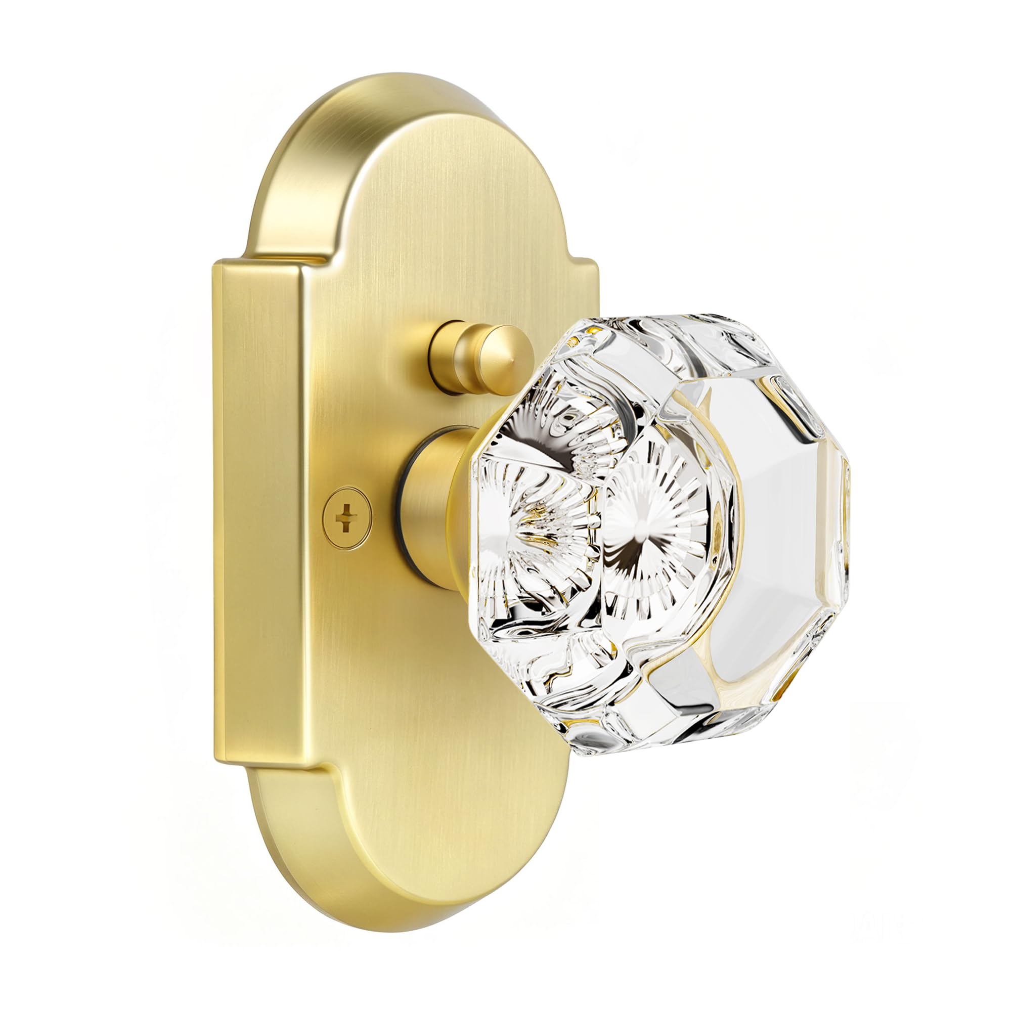 Crystal Privacy Door Knobs with Lock - BonKuDoo -10