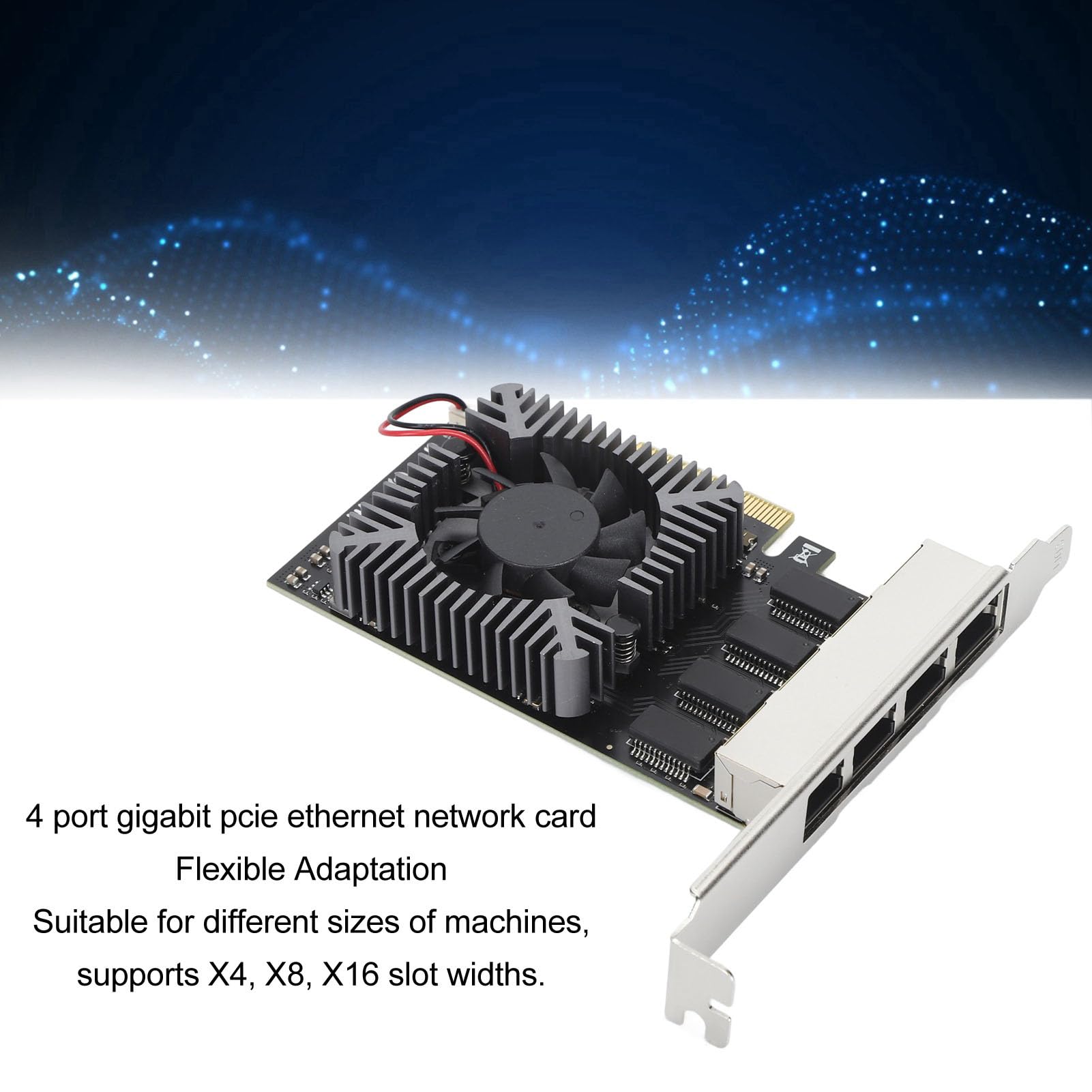 Carte Réseau D'Ethernet de la Carte Réseau T PCIe de Réseau de 2.5Gbps PCIe pour Linux pour Windows Carte Réseau du Gigabit 2.5G, 4 Carte Réseau D'Ethernet du Gigabit PCIe de Port
