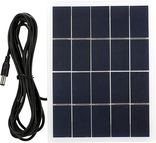 IUPPA 3W 5V Solar Panel with DC Port Polycrystalline Silicon Solar Cell DIY Waterproof Camping Portable Power Solar Panel Compatible for 3.7V