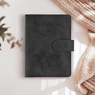 Premium Leather Passport Holder with Card Slots Waterproof Travel Wallet and Pen Holder Essential for Travel and Security