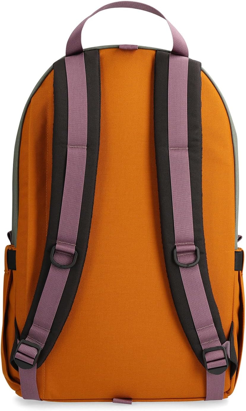 Topo Designs Daypack Classic Backpack – Daily Carry Pack Designed in Denver, Functional Travel Bag, Recycled Nylon, 2 Padded Laptop Sleeves, 21L (Beetle/Spice)