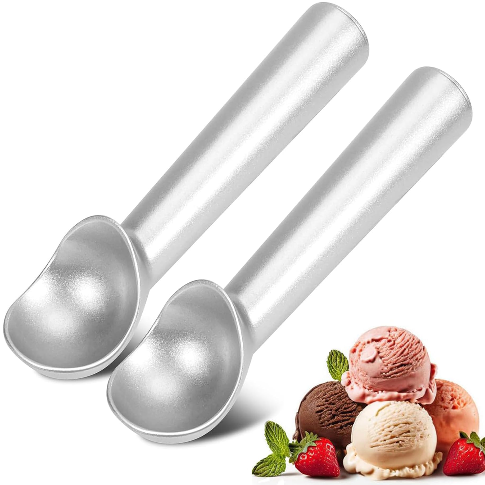 2 Pcs Ice Cream Scoop 7 Inch, Non-Stick