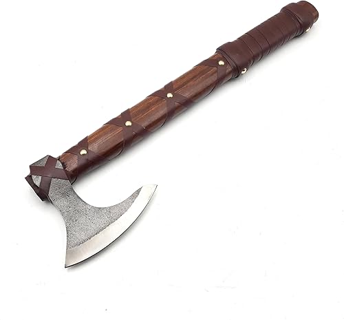 Miniatura 8 de Ancilla Hacha vikinga Prop - Ragnar barbudo Lothbrok Axe para cosplay vikingo, Halloween, caza y campamento