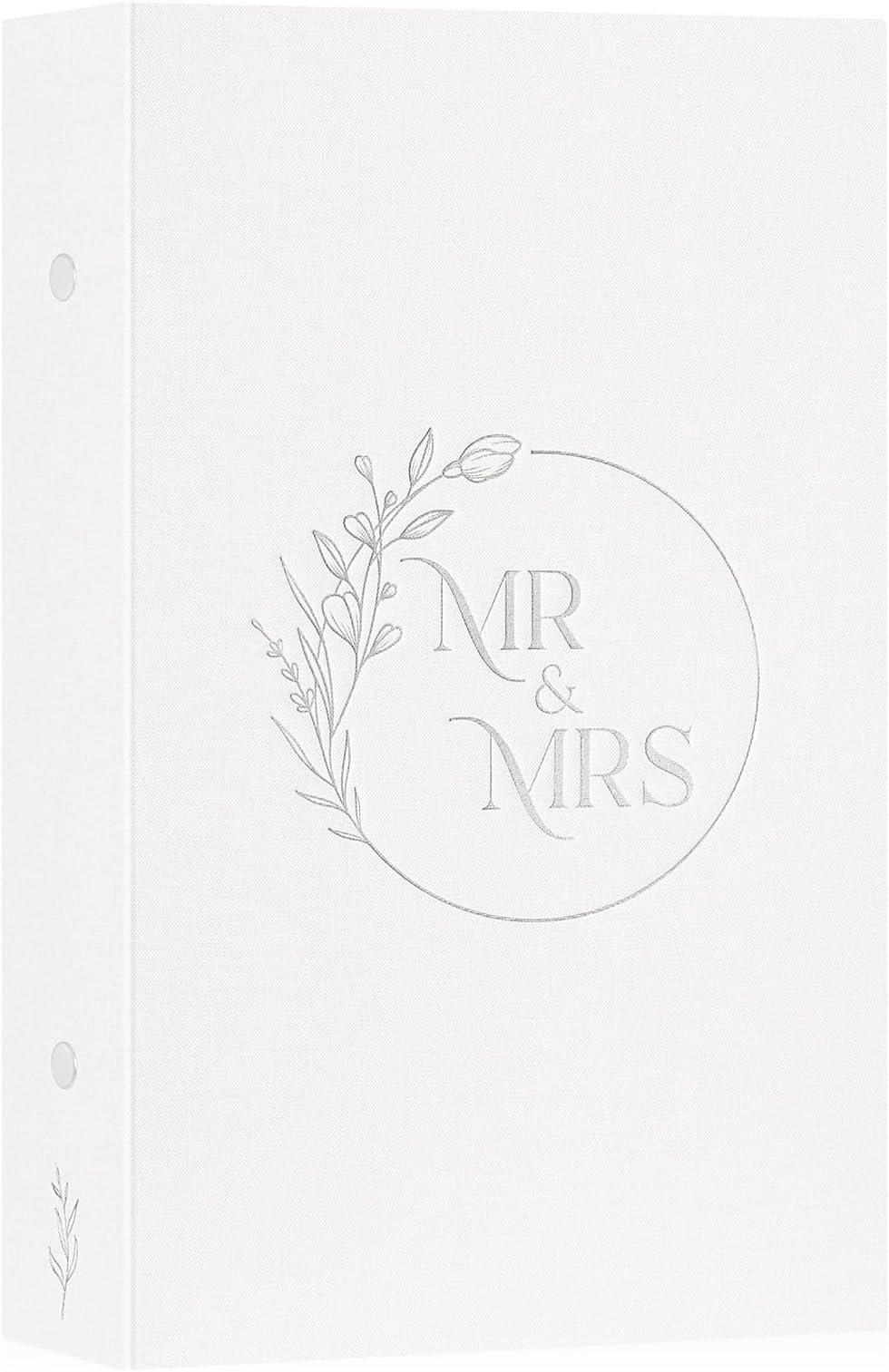 Wedding Photo Album 4x6 300 Pockets, Linen Cover Newlywed Marriage Albums Slip in Holds 300 Horizontal Photos (White)